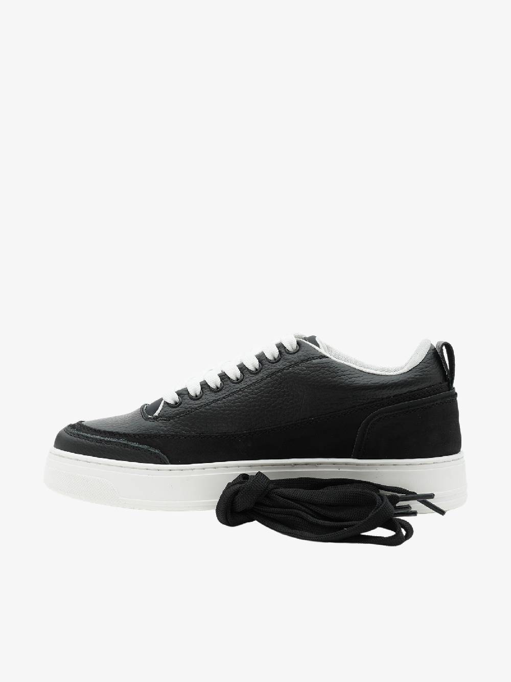 ANDREWE Sneakers MS300 uomo in pelle bottalata nera Sconto