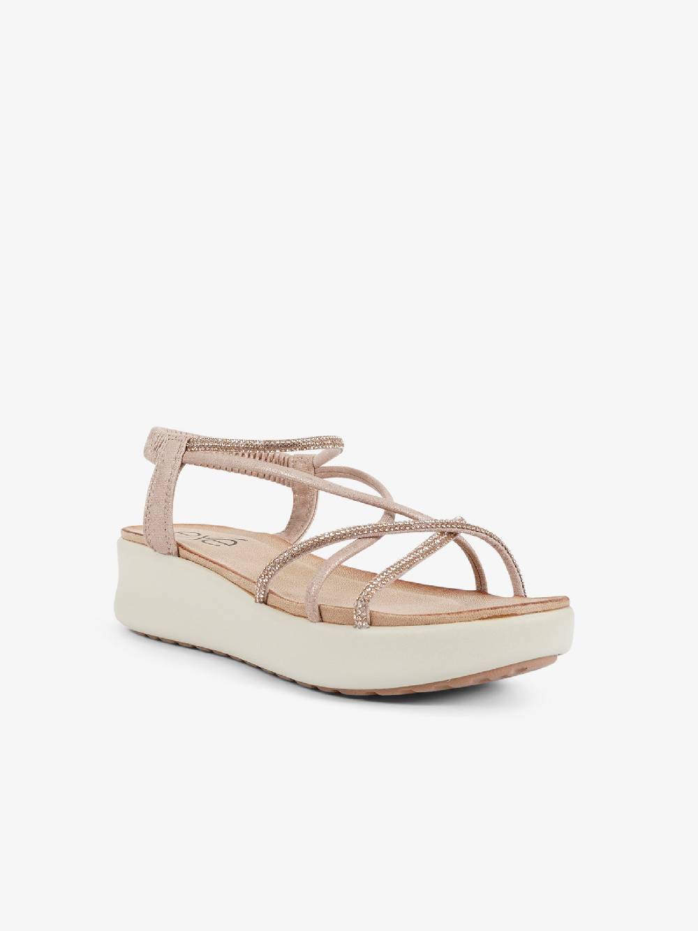 EXE' Sandali con zeppa con strass BZX33170 donna oro 2025
