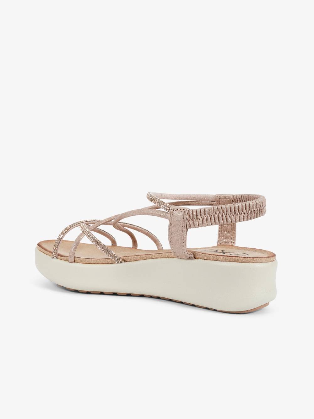 EXE' Sandali con zeppa con strass BZX33170 donna oro 2025