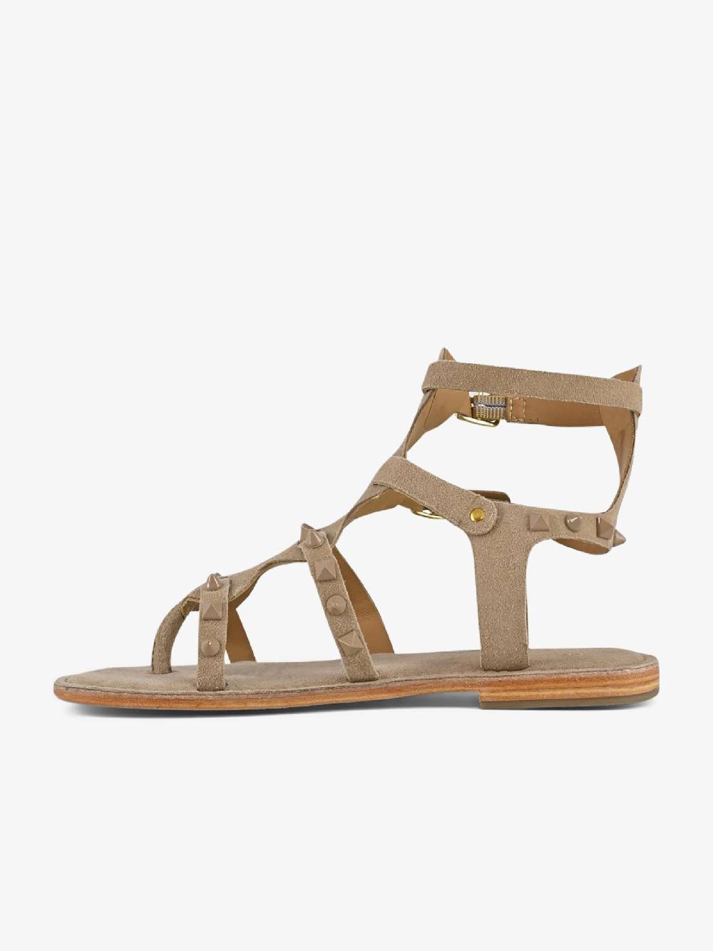CB FUSION Sandali bassi gladiatore borchie piramidali CBF.R224001 donna pelle beige Sostegno trimestrale