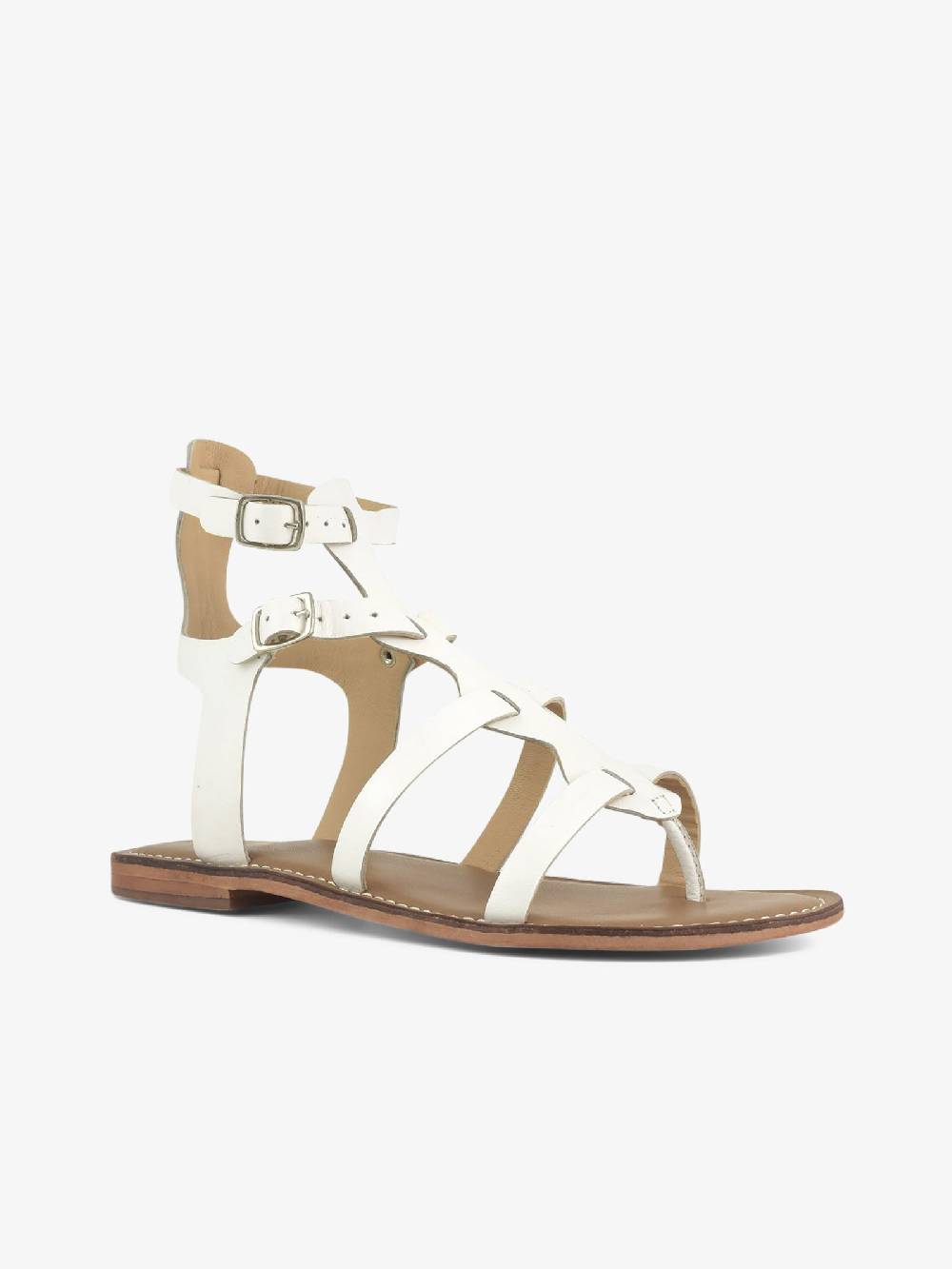CB FUSION Sandali bassi gladiatore CBF.R221009 donna pelle bianco Promozione Limitata