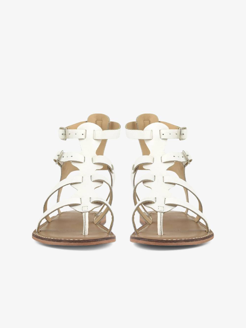 CB FUSION Sandali bassi gladiatore CBF.R221009 donna pelle bianco Promozione Limitata