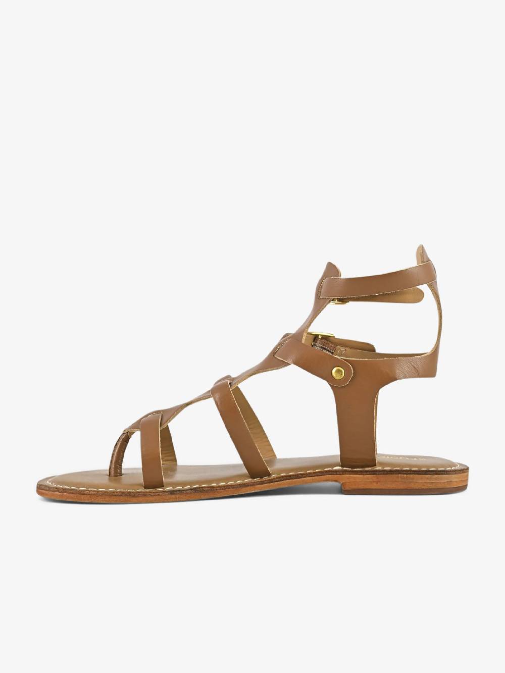 CB FUSION Sandali bassi gladiatore CBF.R221009 donna pelle marrone Fino Al -60%