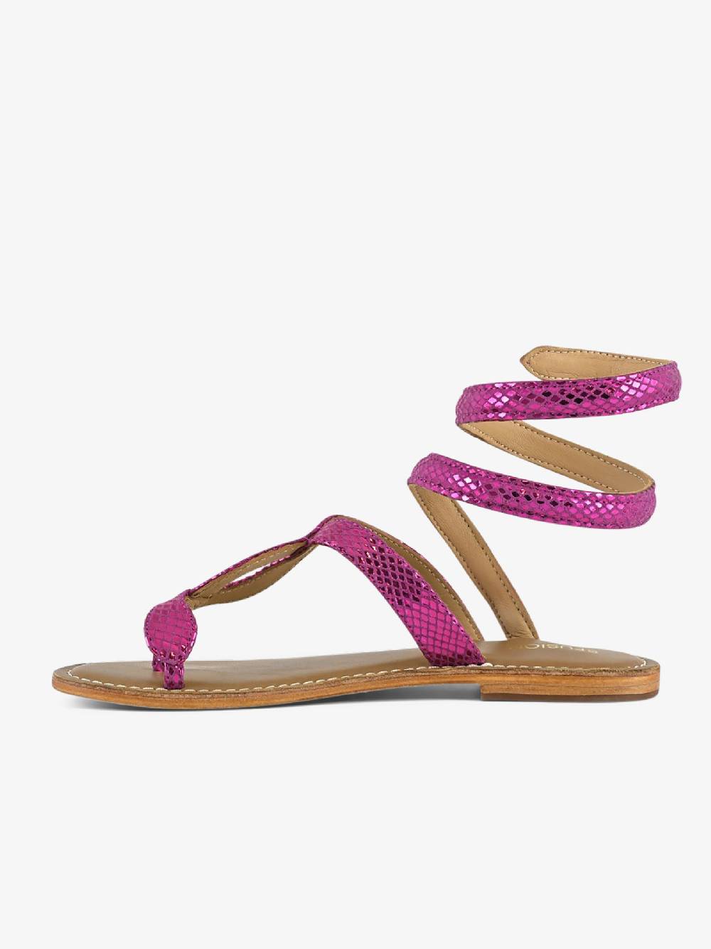 CB FUSION Sandali bassi wrap up laminato CBF.R217037 donna pelle fucsia Prezzo Ridotto