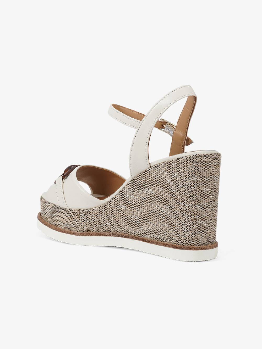 SORELLI Sandali con zeppa Vale 2165/VALE/XLG donna pelle panna Nuovo