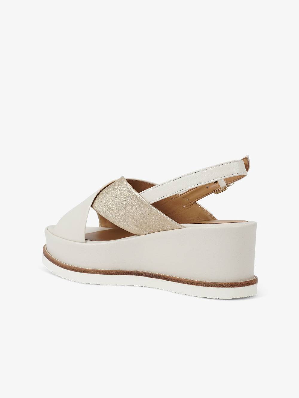 SORELLI Sandali con zeppa Jil 2153/JIL/XLG donna pelle panna Qualità