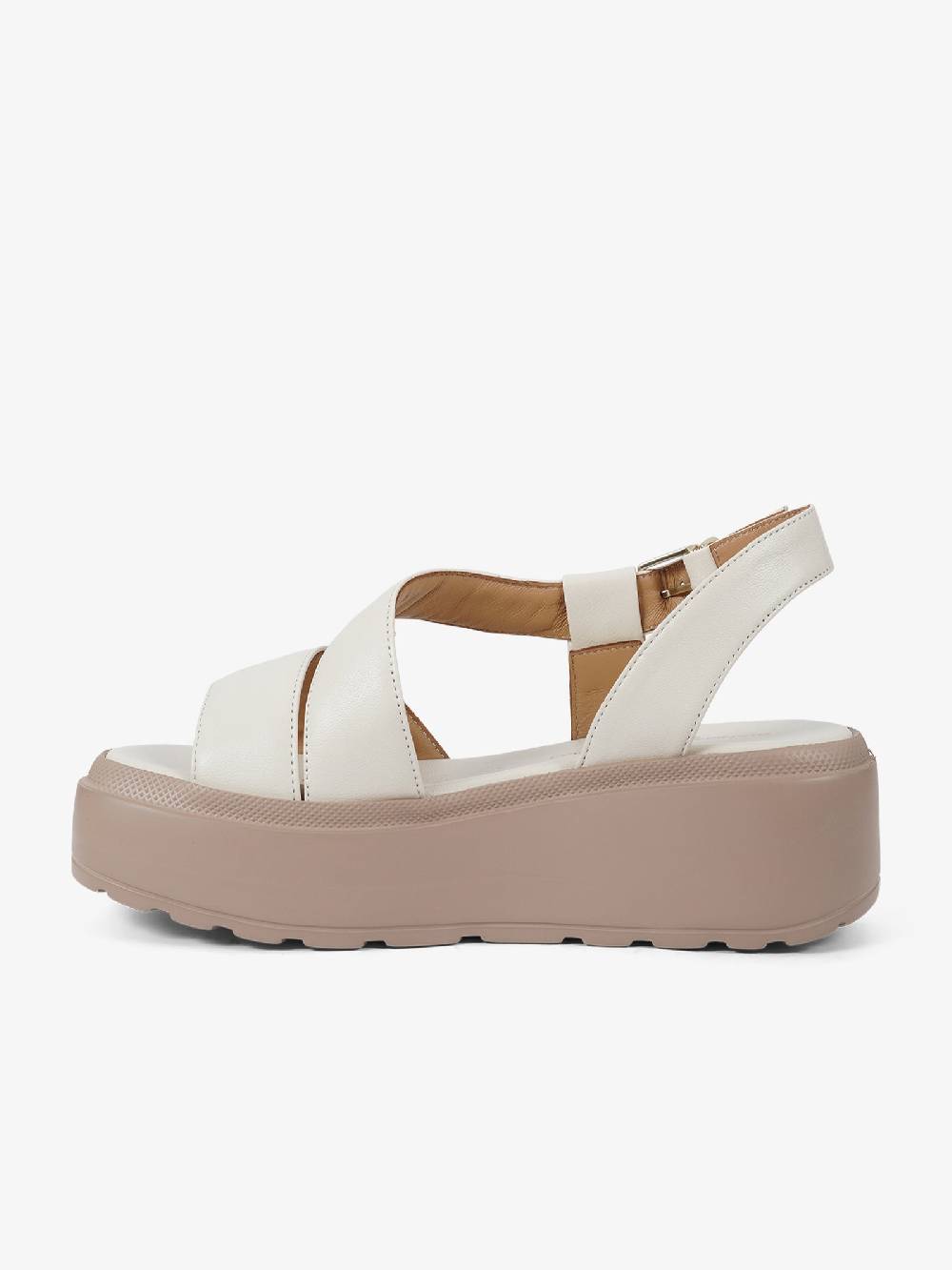 SORELLI Sandali con zeppa Fly 2108/FLY donna pelle panna Vendita