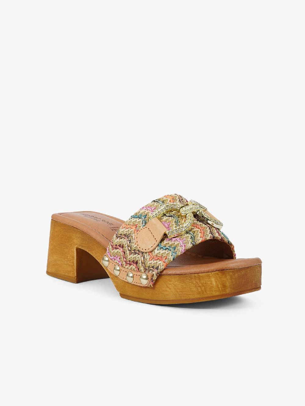 SANDRO ROSI Sandali con plateau 8921 8921 donna rafia multicolor Pezzi Unici