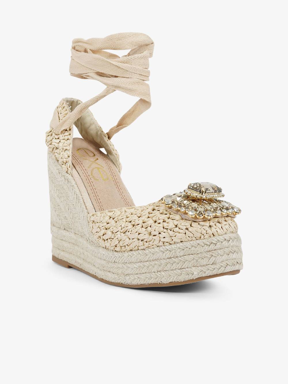 EXE' Espadrillas 23105-23 donna rafia beige In Vendita