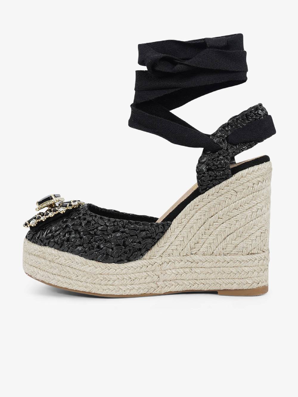 EXE' Espadrillas 23105-23 donna rafia nero Saldi