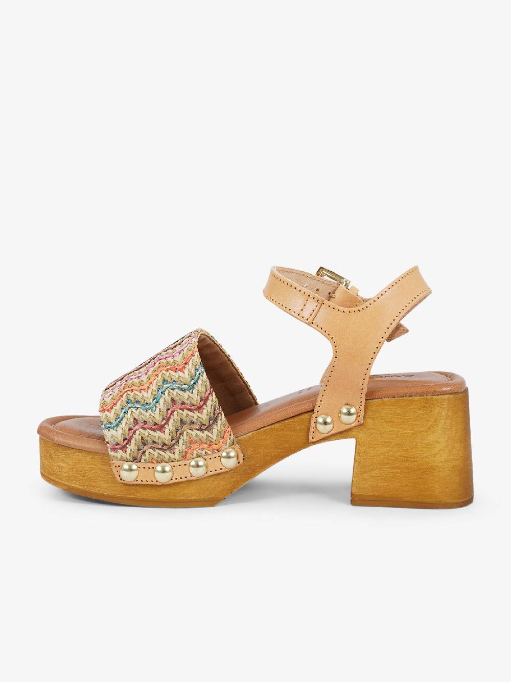 SANDRO ROSI Sandali con plateau Caraibi 8926 donna rafia multicolor I Più Venduti