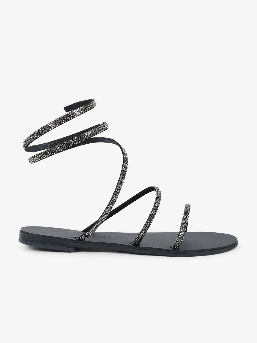 NICOLAS LAINAS Sandali bassi Crystal 64-CE donna nero