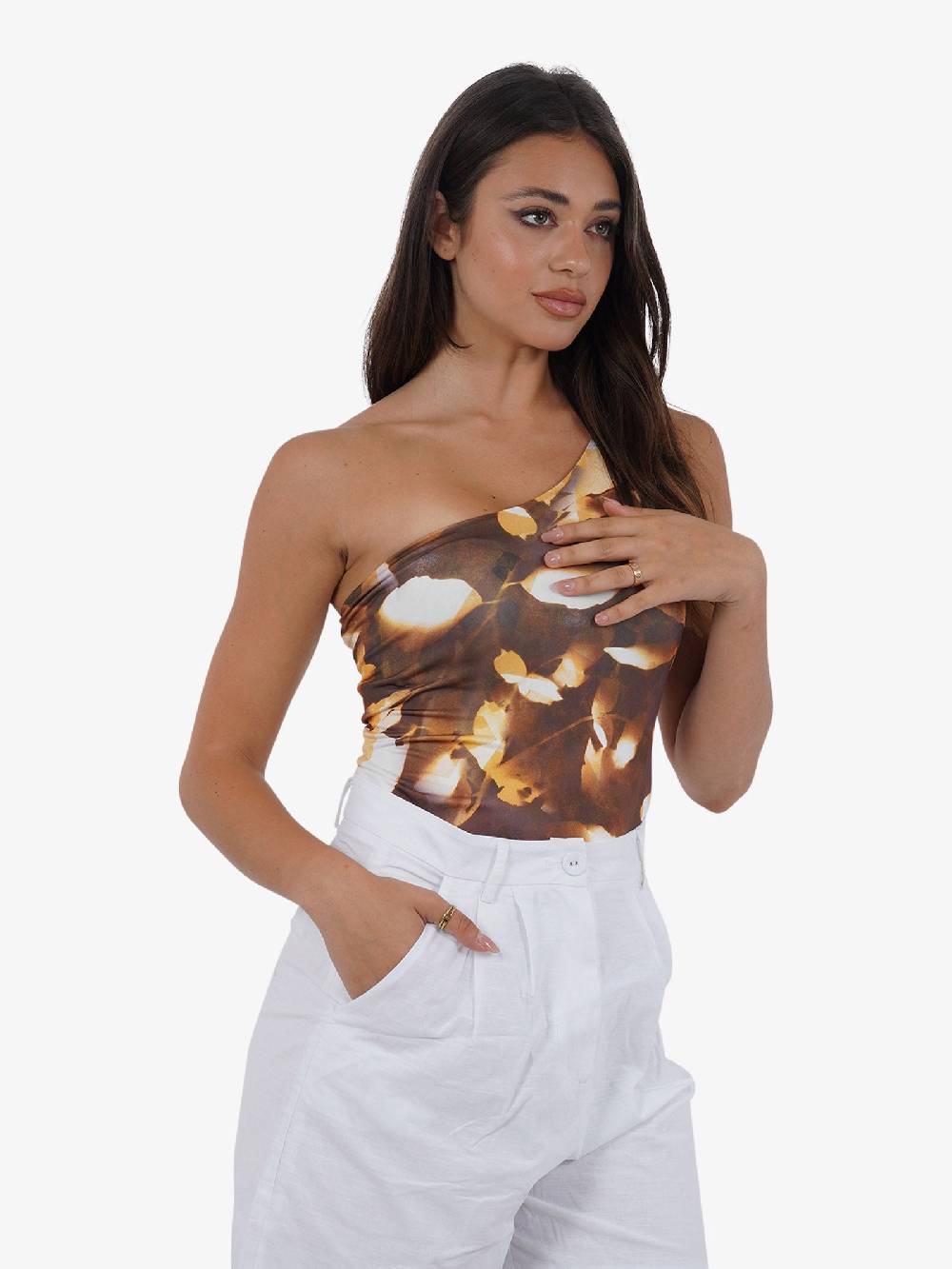 GLAMOROUS Body monospalla CK7506 donna marrone Offerta San Valentino