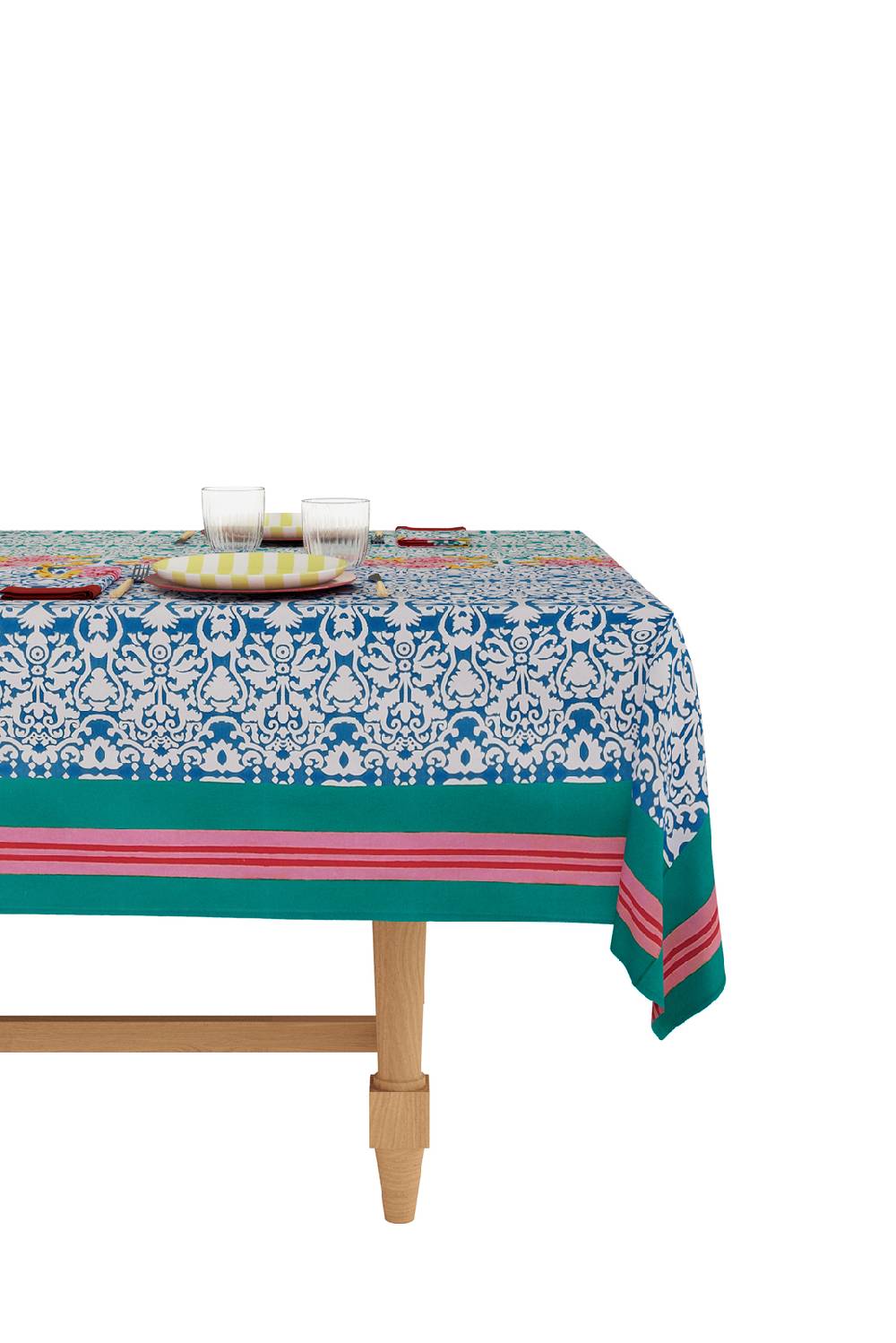 Lisa Corti telo cotone 140x240cm dam dam veronese blue Hotsell