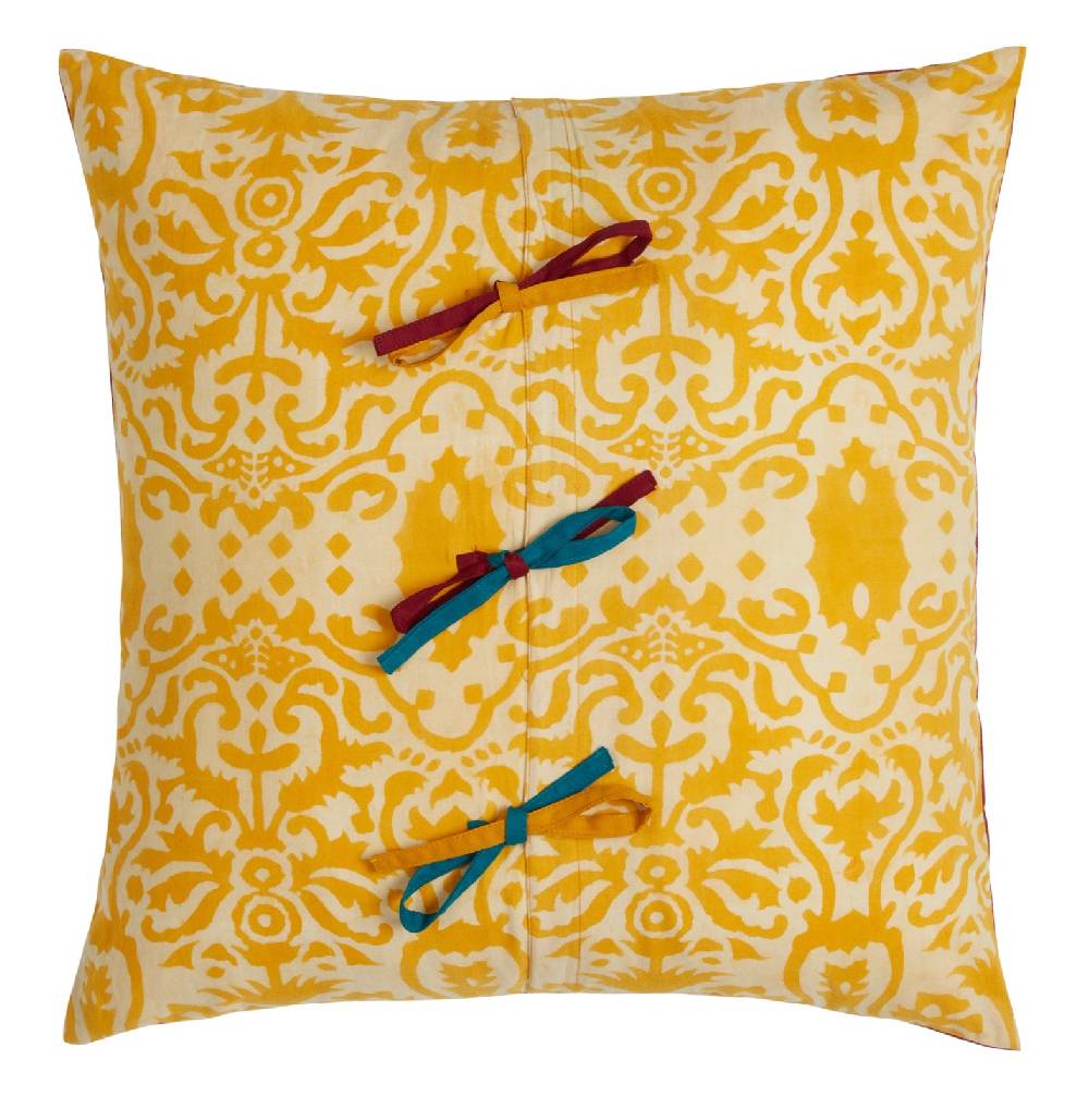 Lisa Corti federa cotone 45x45cm damask design gold Super sconto