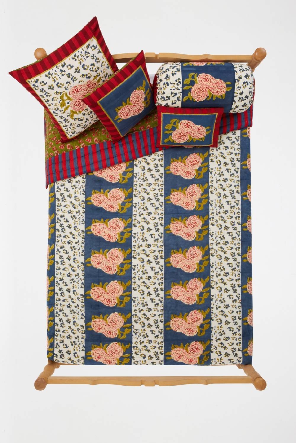 Lisa Corti trapunta reversibile 250x270cm leopard stripes dark blue 50% di sconto per tempo limitato