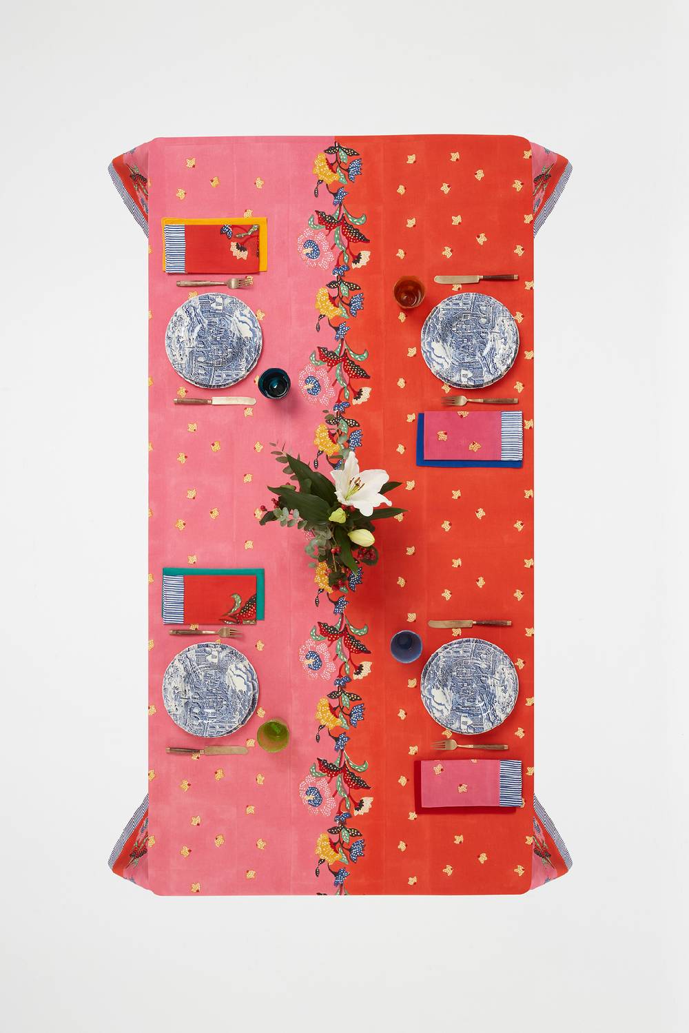 Lisa Corti telo cotone 220x270cm indonesian red rose Spedizione gratuita