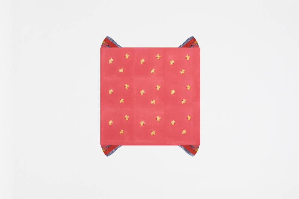 Lisa Corti telo cotone 110x110cm indonesian red rose Comprare a buon mercato