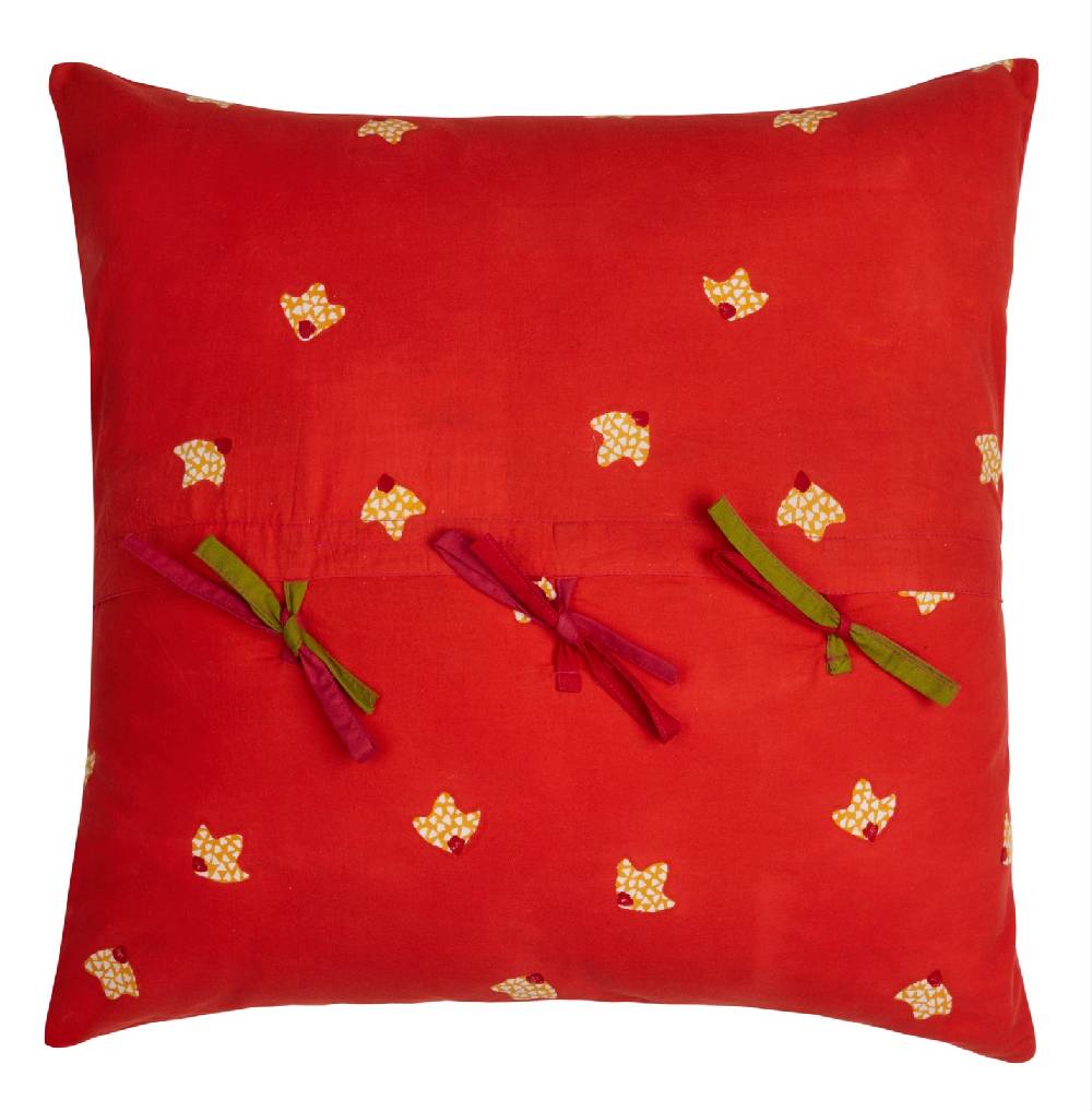 Lisa Corti federa cotone 45x45cm indonesian red rose Fornitura limitata