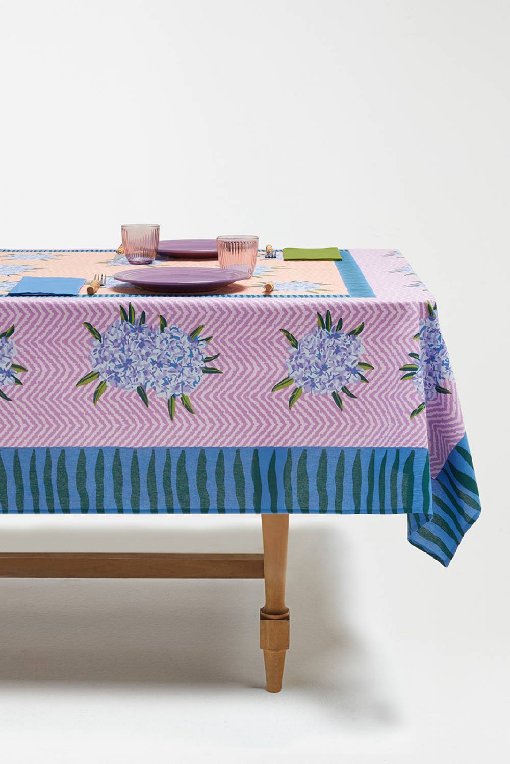 Lisa Corti telo cotone 220x220cm oleander lilac peach Grandi sconti