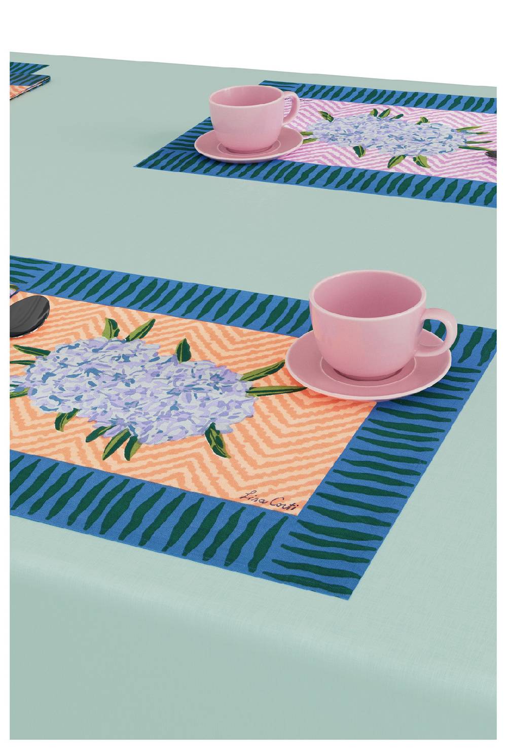 Lisa Corti tovaglietta cotone 35x48cm oleander peach Offerte stagionali