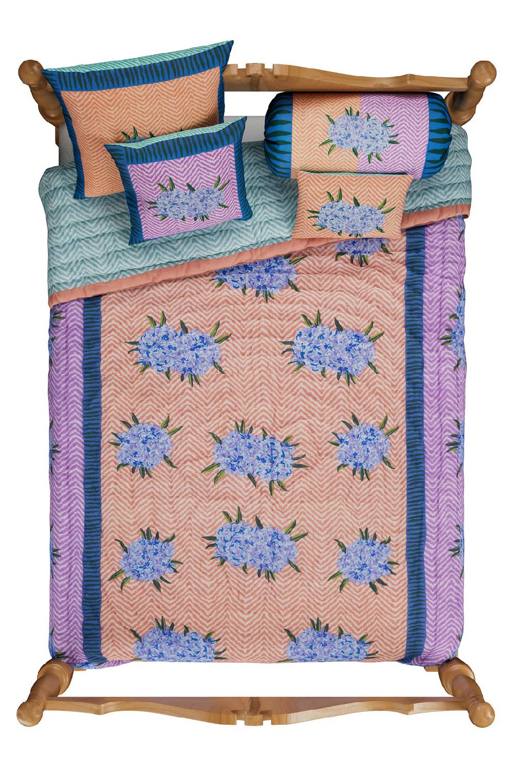 Lisa Corti federa cotone 60x60cm oleander lilac peach Offerte giornaliere