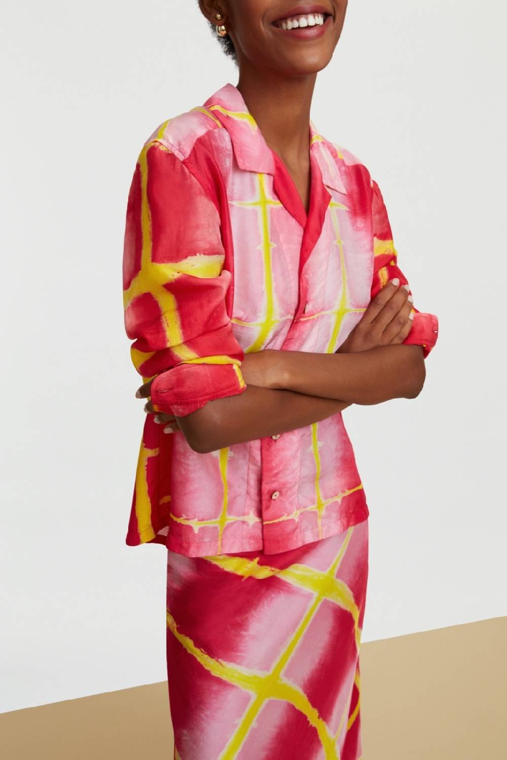 Lisa Corti camicia onda tangra pink Ultimi tre giorni