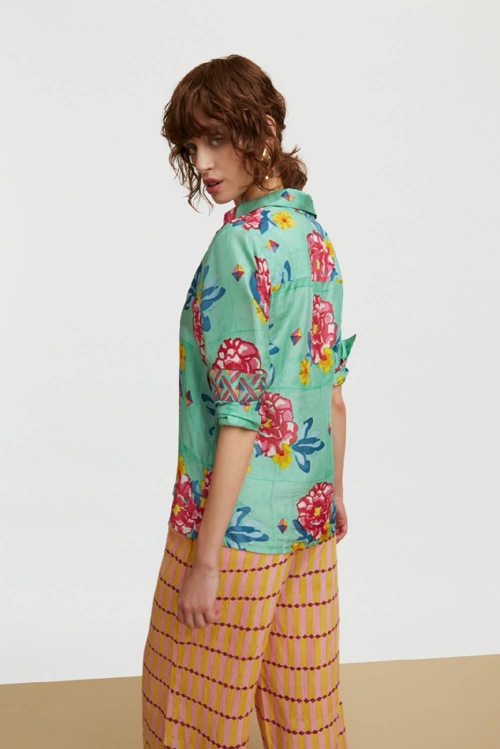 Lisa Corti camicia bella ramye aqua Ultimi due giorni
