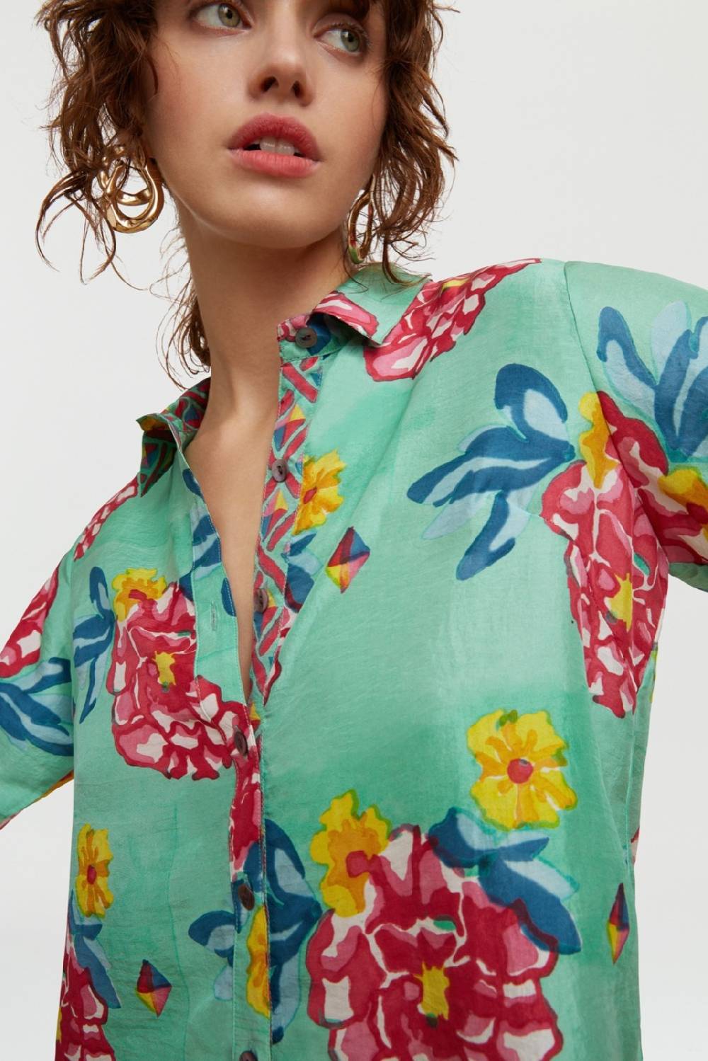 Lisa Corti camicia bella ramye aqua Ultimi due giorni