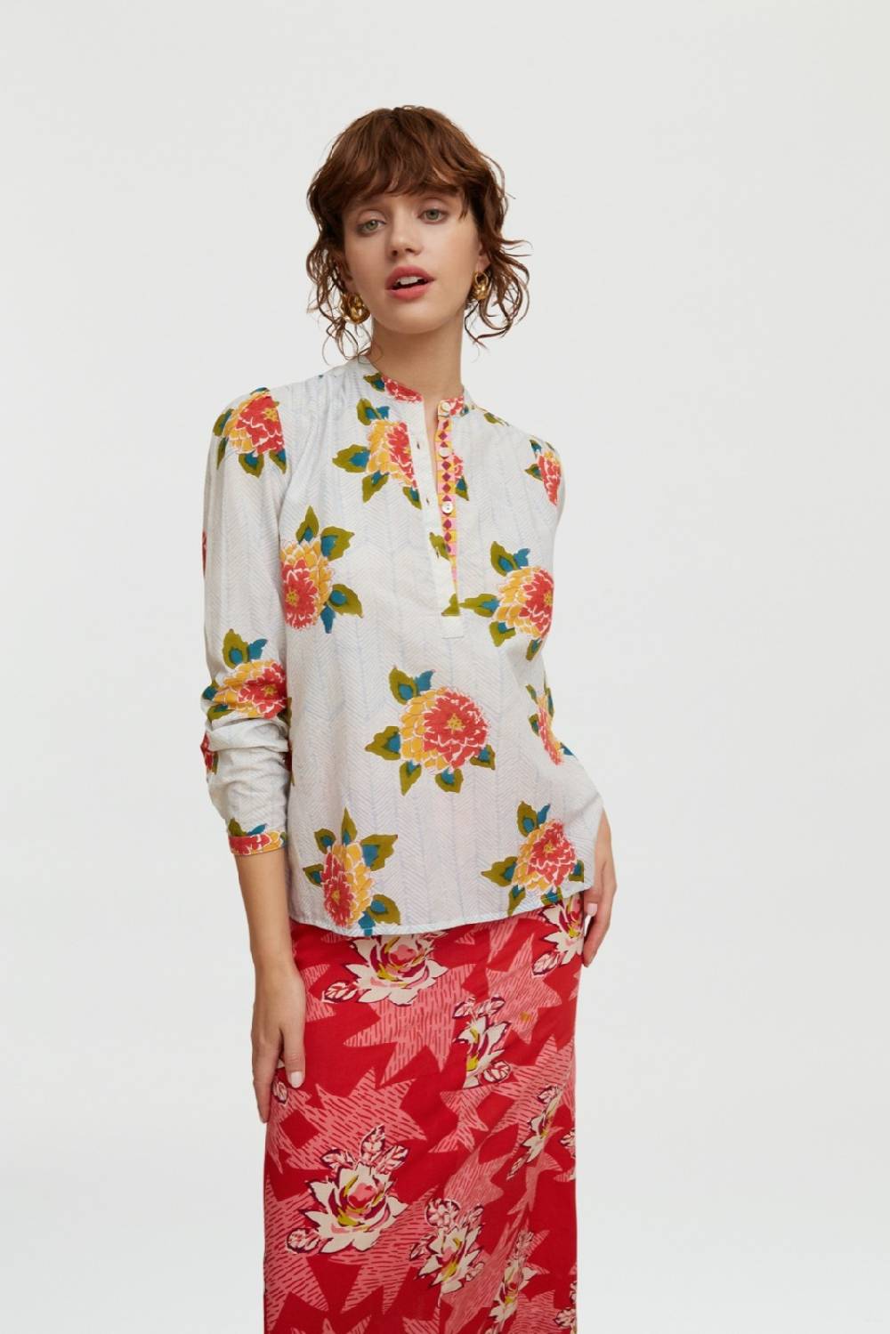 Lisa Corti camicia batumi barwara light blue Fino al 65% di sconto