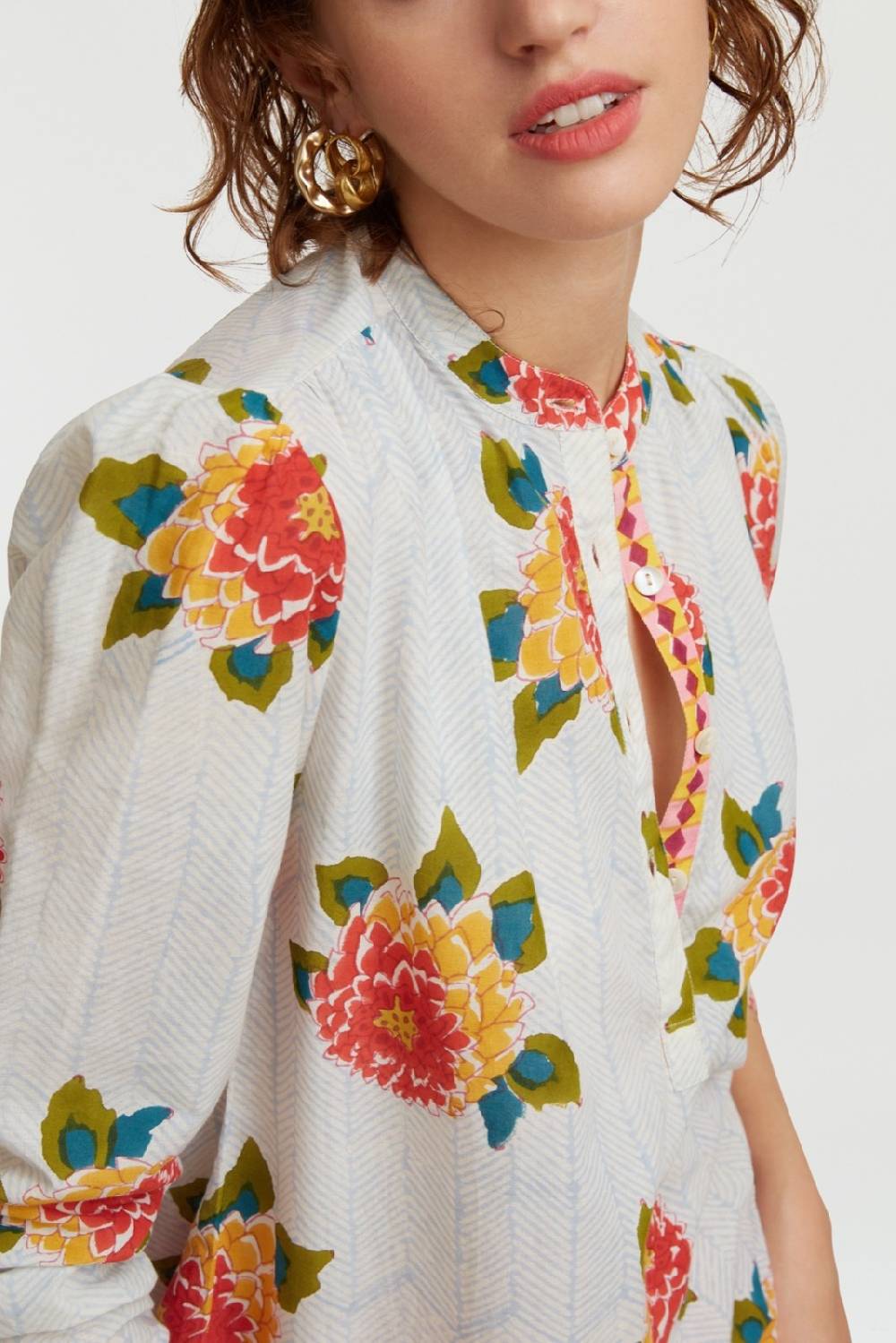 Lisa Corti camicia batumi barwara light blue Fino al 65% di sconto