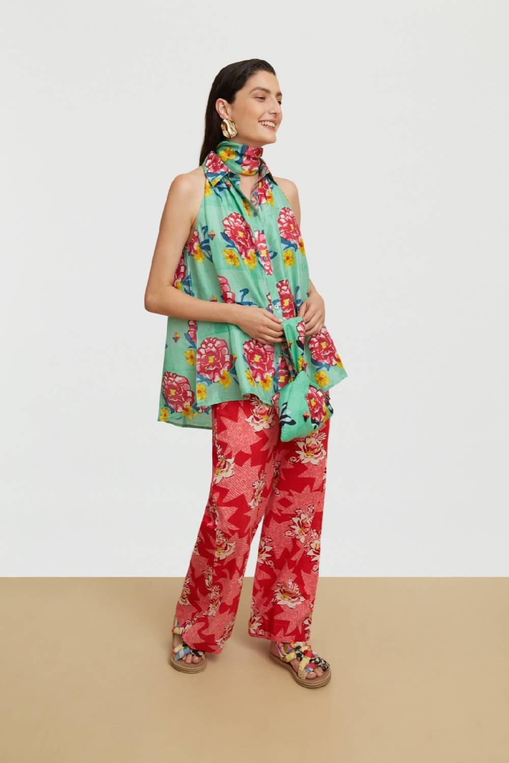 Lisa Corti camicia ava ramye aqua Fino al 55% di sconto