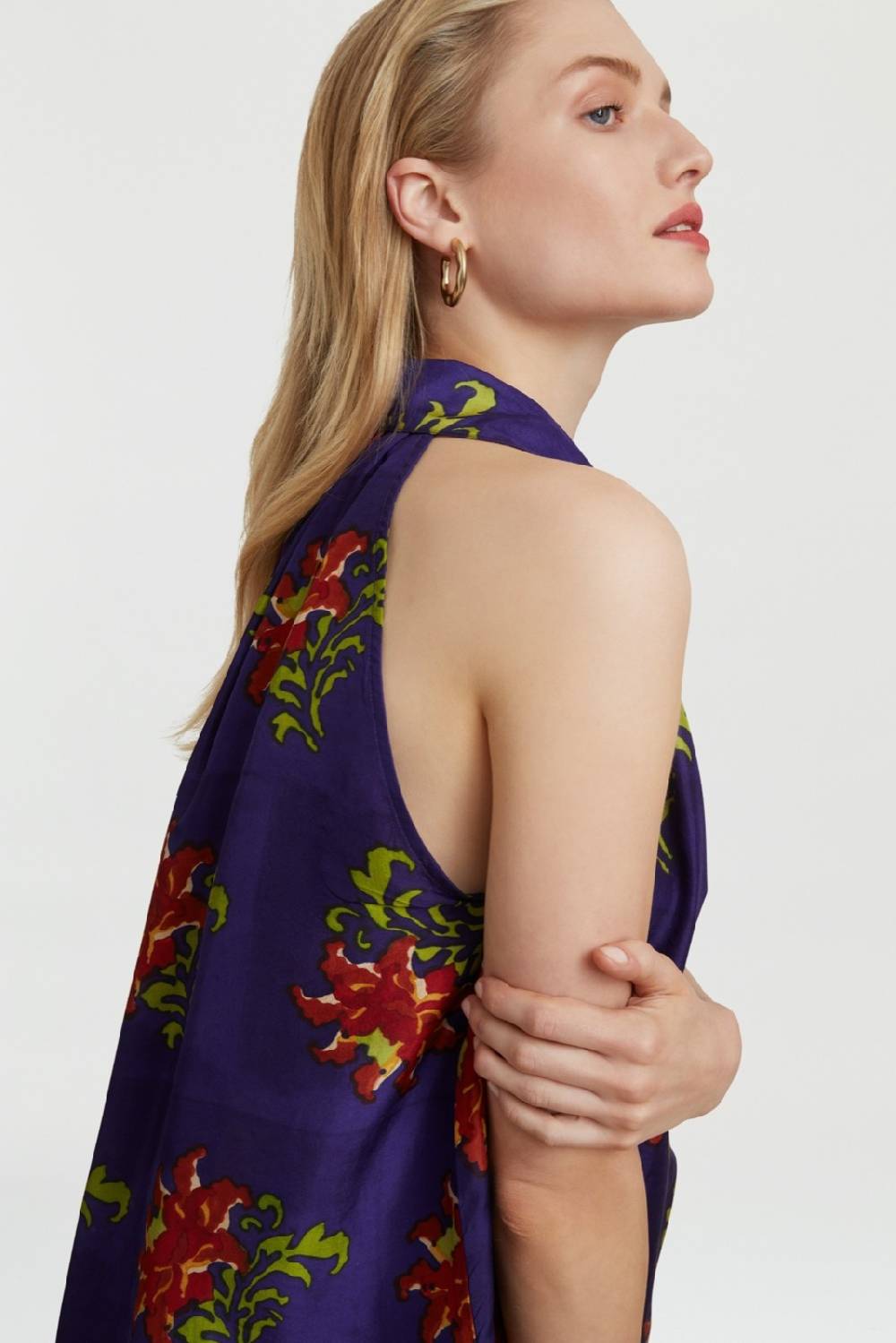 Lisa Corti camicia ava tangeri flower purple Discount Store per i nuovi prodotti