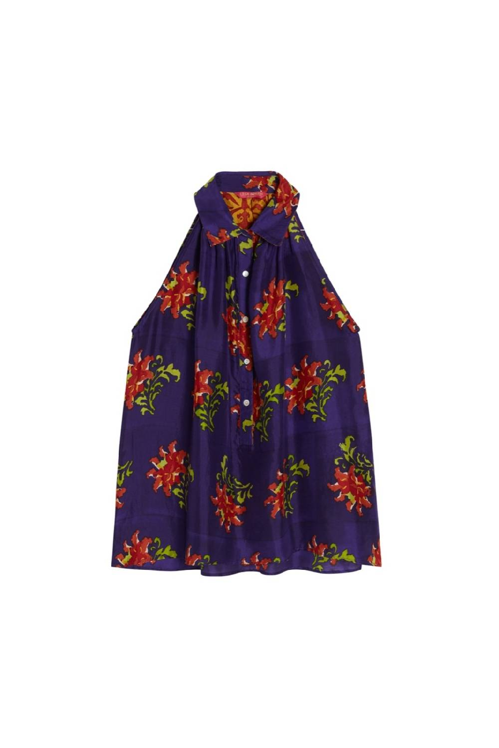 Lisa Corti camicia ava tangeri flower purple Discount Store per i nuovi prodotti