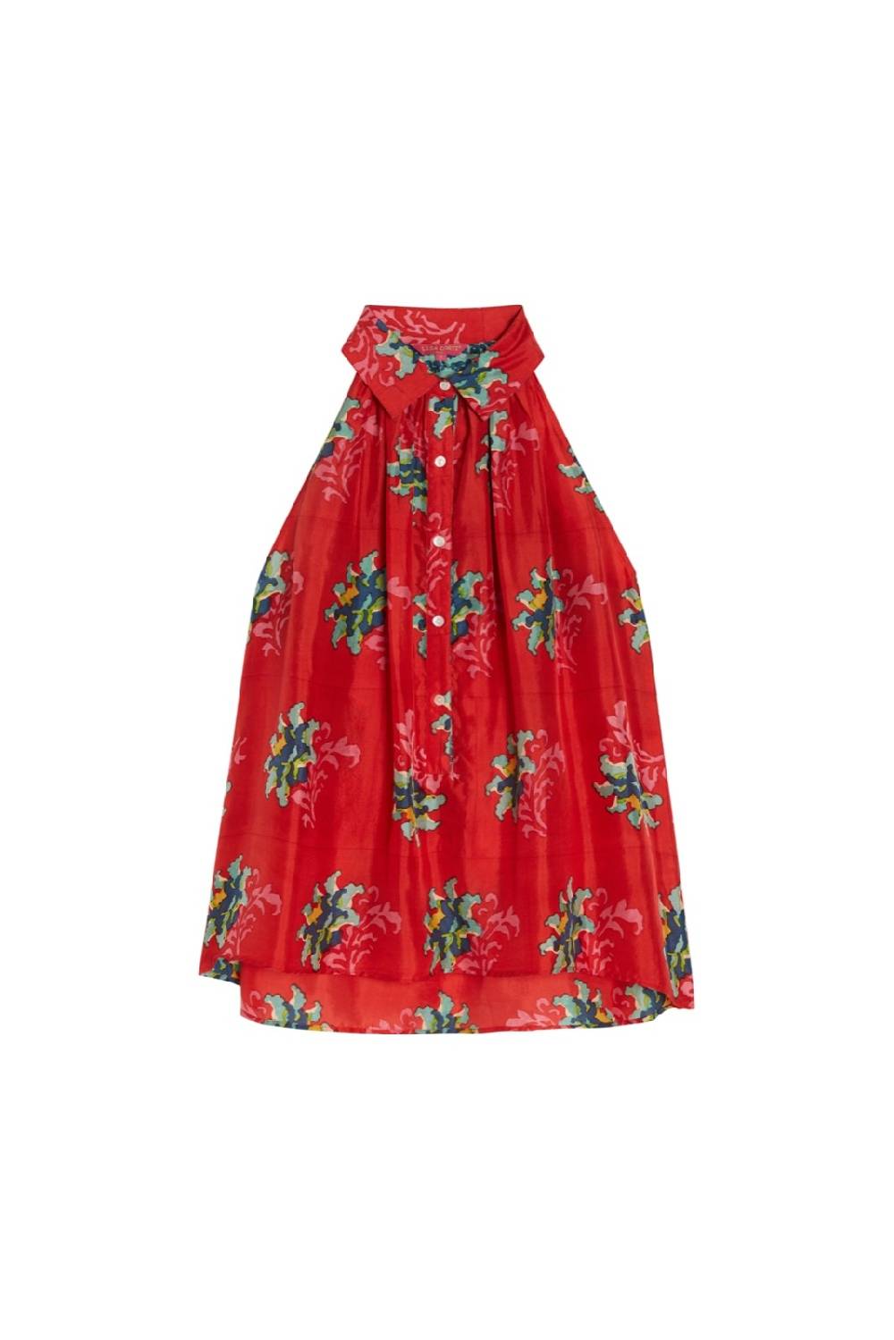 Lisa Corti camicia ava tangeri flower coral Solo un giorno rimasto