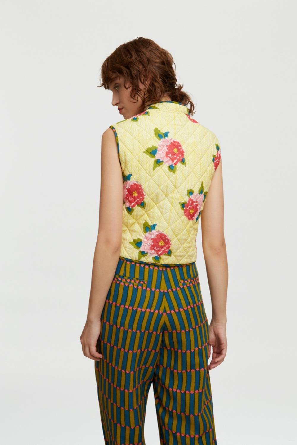 Lisa Corti gilet jaipur barwara light yellow Esporta salva