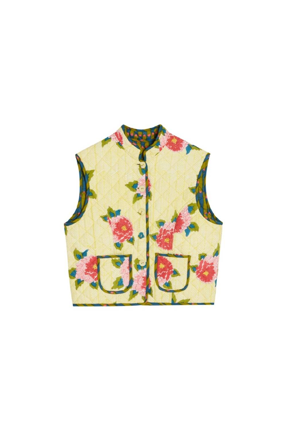 Lisa Corti gilet jaipur barwara light yellow Esporta salva