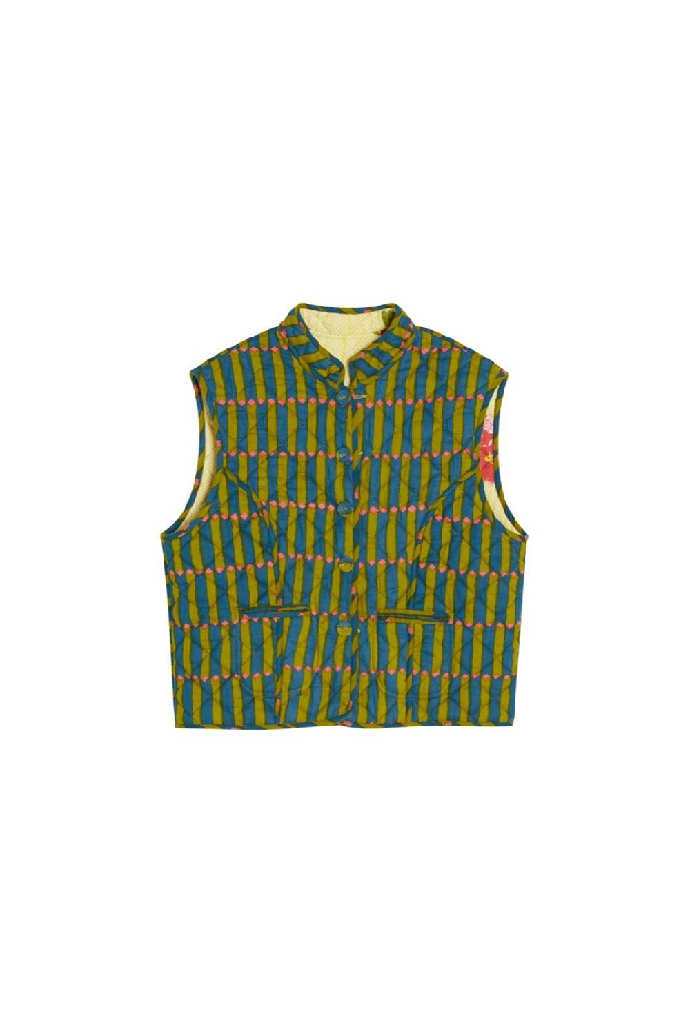 Lisa Corti gilet jaipur barwara light yellow Esporta salva