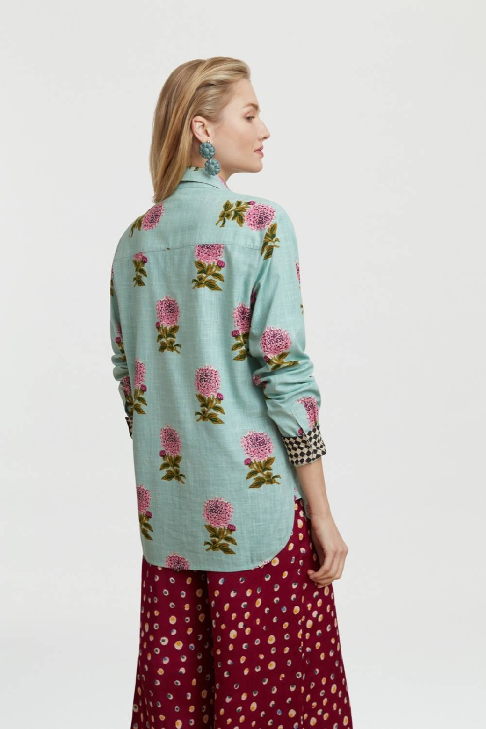Lisa Corti camicia acapulco mamagoto celadon In vendita