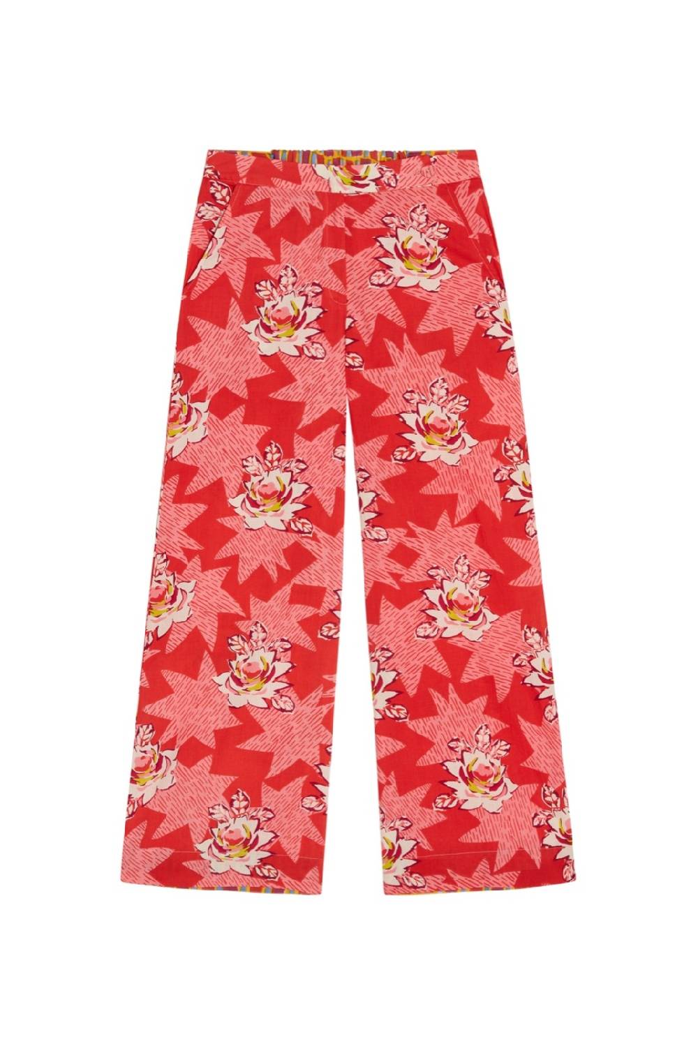 Lisa Corti pantalone myanmar star flower red Novità