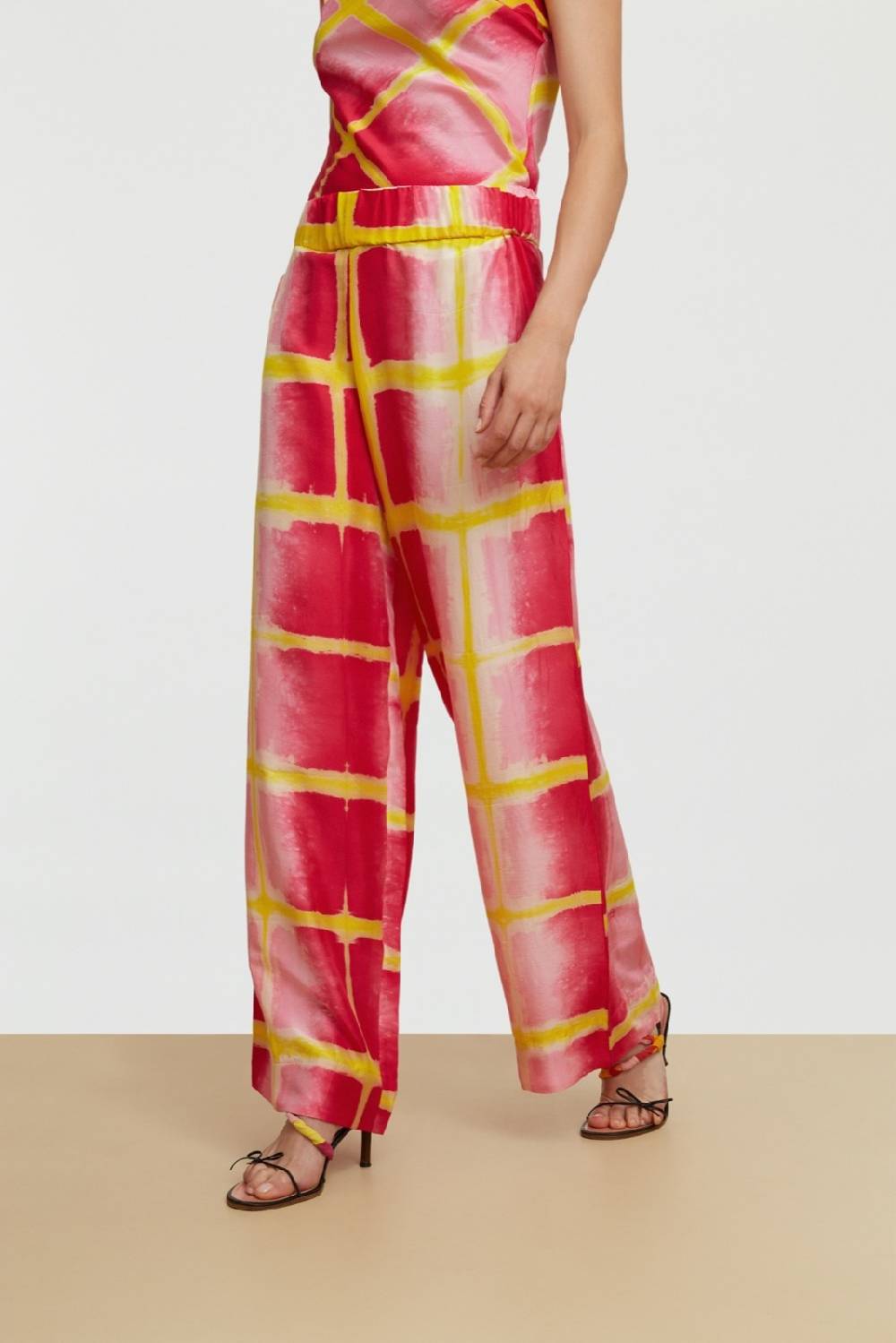 Lisa Corti pantalone onda tangra pink Economico