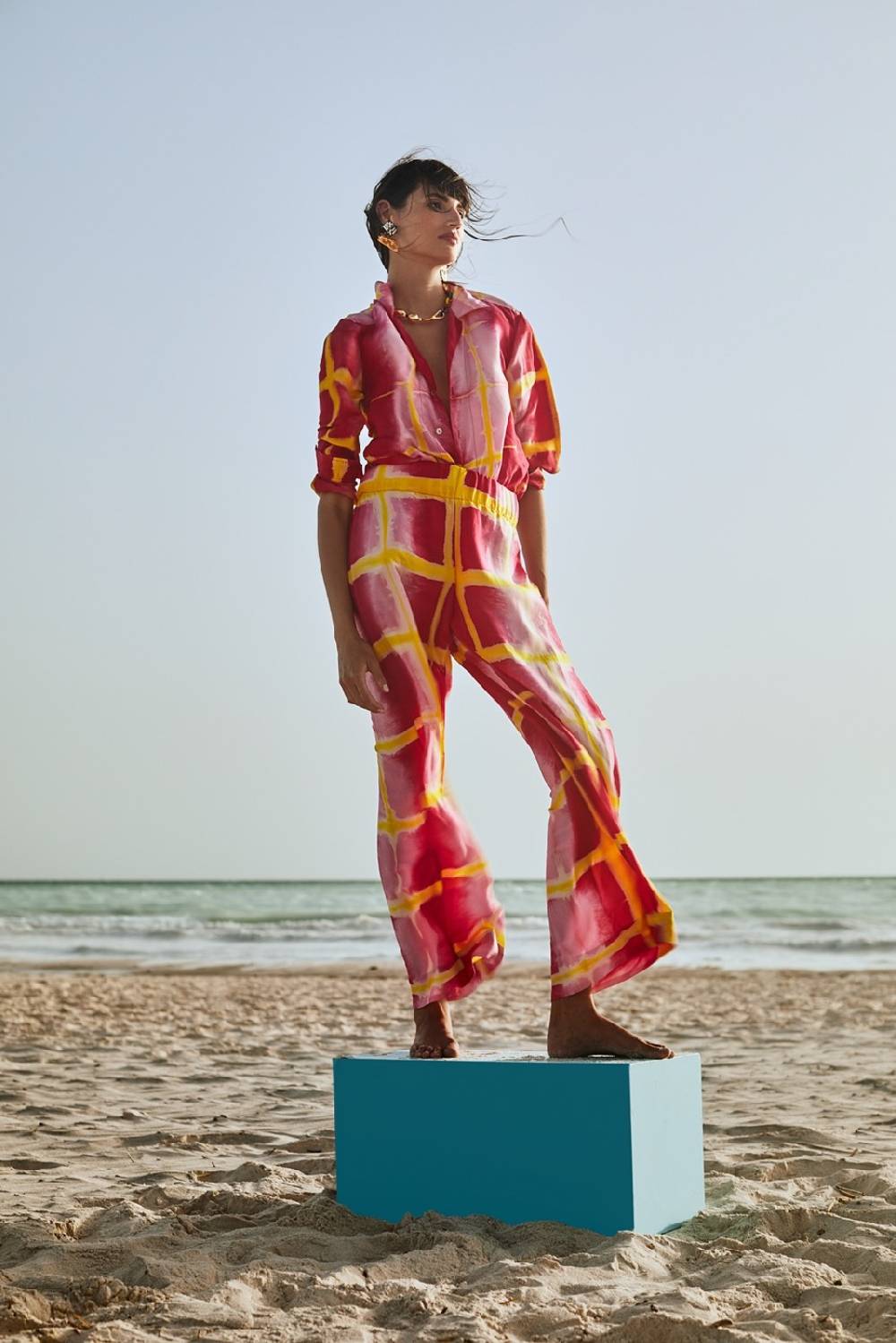 Lisa Corti pantalone onda tangra pink Economico