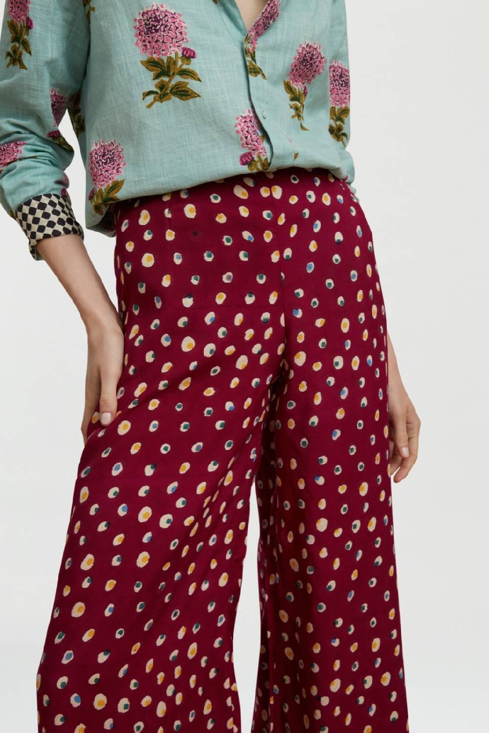 Lisa Corti pantalone evelyn bukhara dots purple I Più Venduti