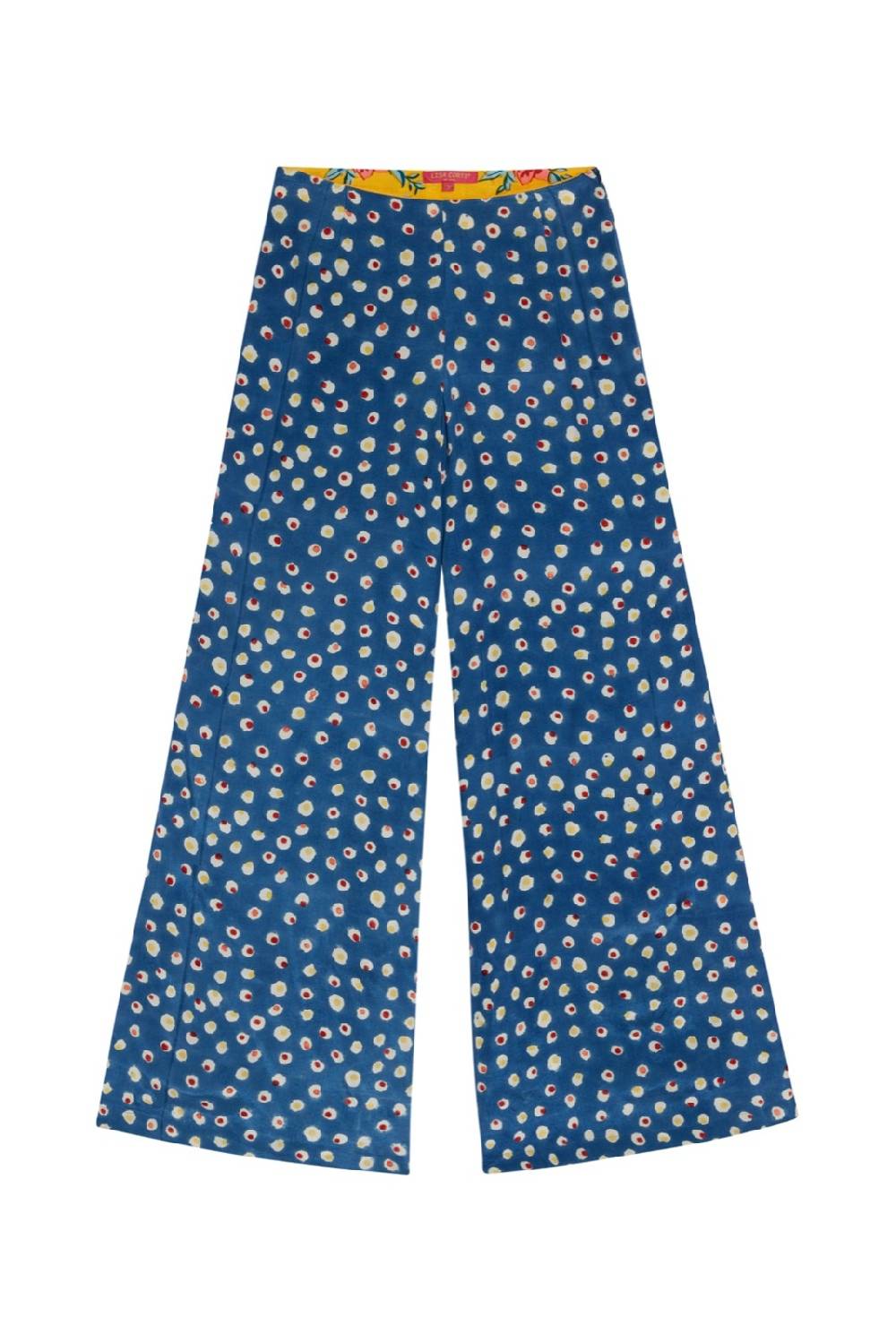 Lisa Corti pantalone evelyn bukhara dots teal Nuova