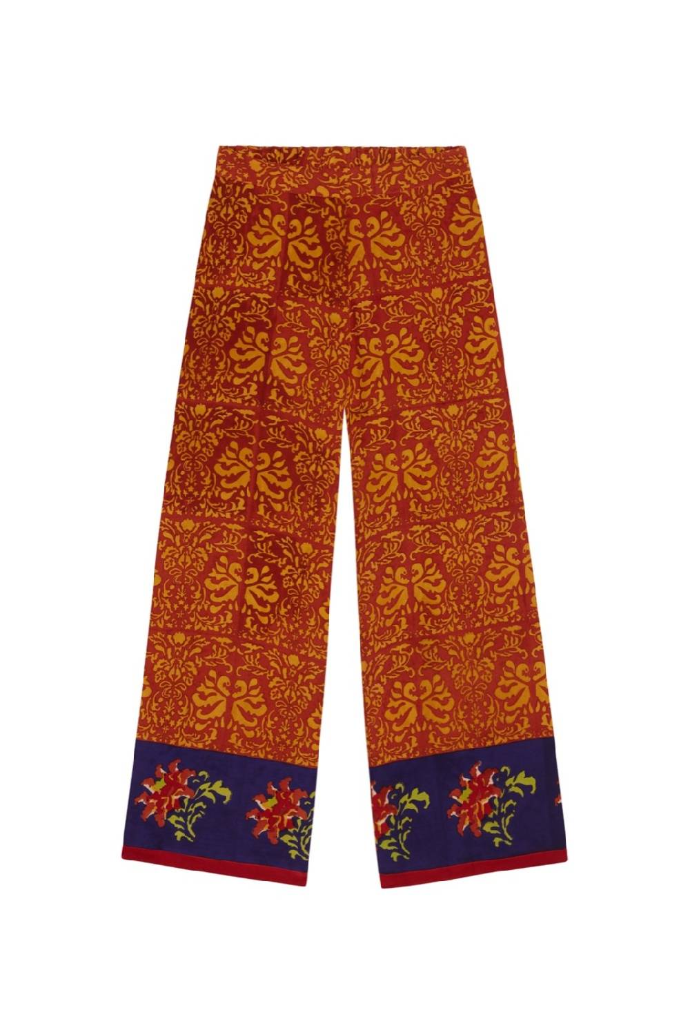 Lisa Corti pantalone burma tangeri flower purple Moda