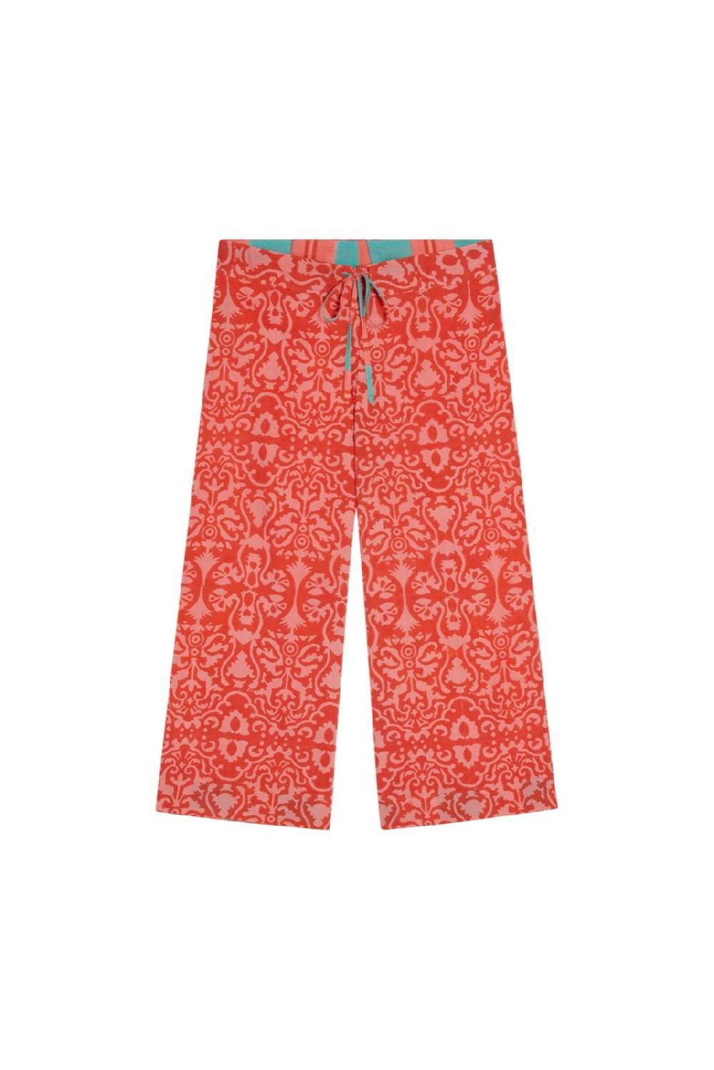 Lisa Corti pantalone cabana damask design red Offerta migliore
