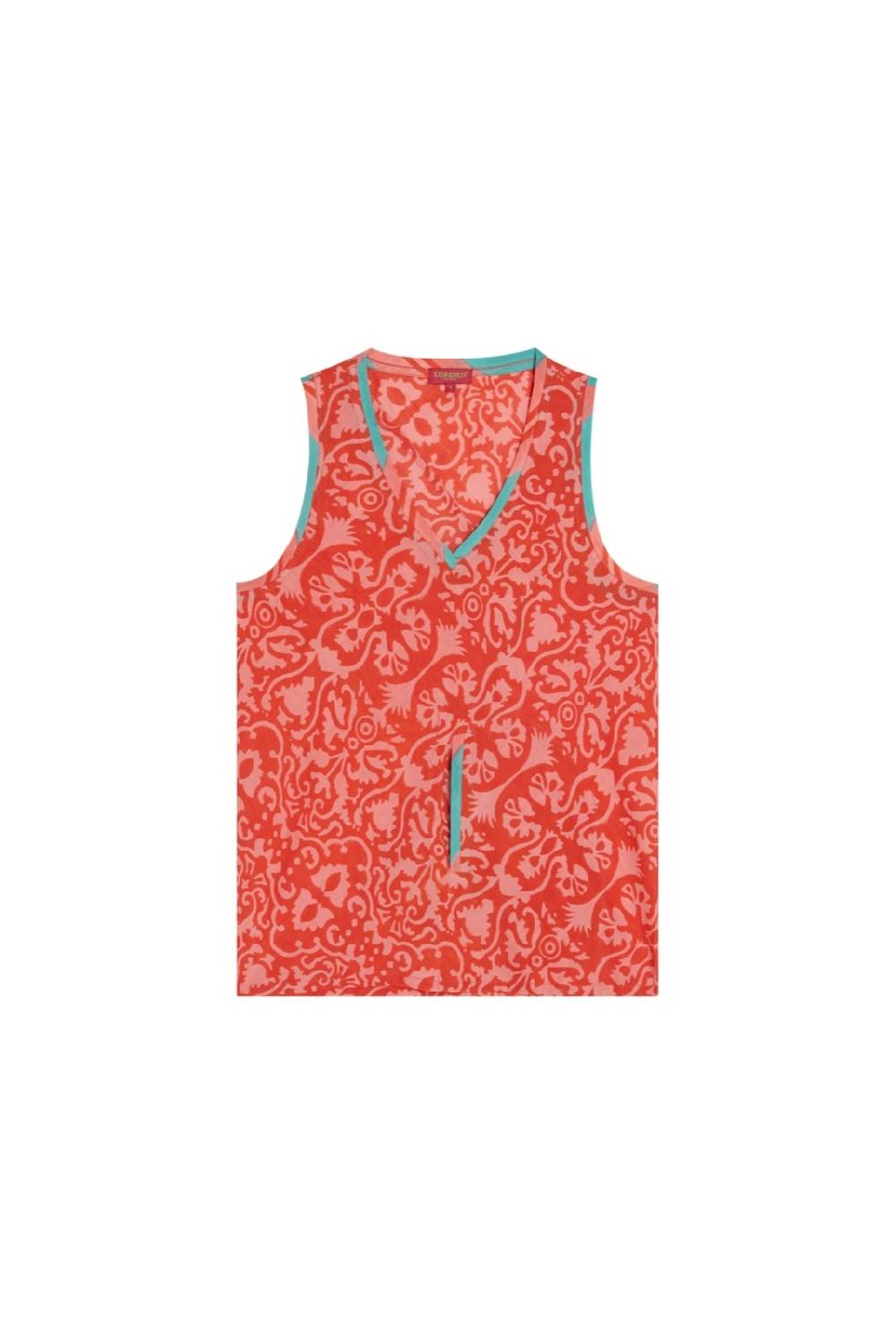 Lisa Corti top banyan damask design red Online Outlet