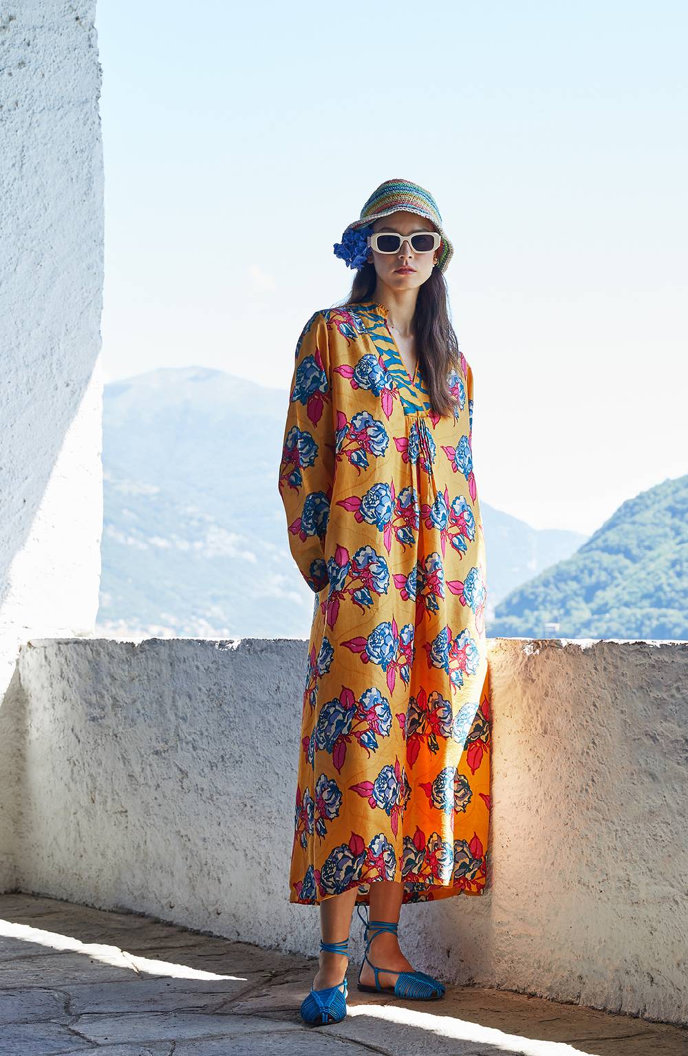Lisa Corti caftano radha rosa spina orange Nuovi prodotti