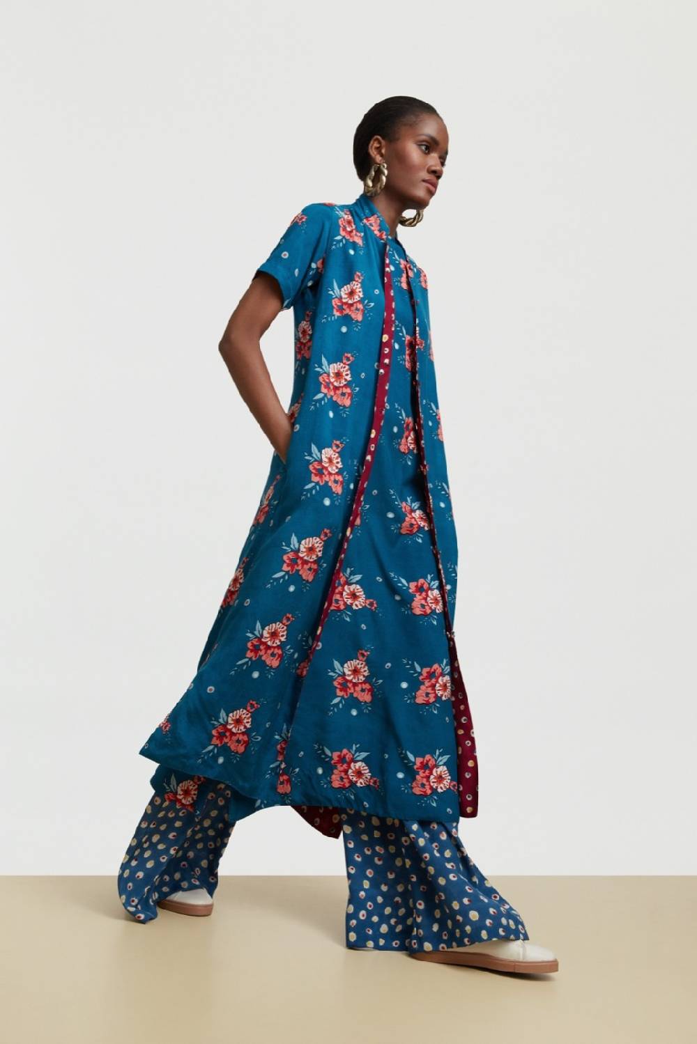 Lisa Corti abito myanmar bukhara flower teal Comprane uno, ottenene uno gratis