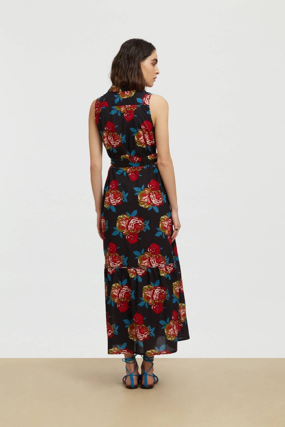 Lisa Corti abito asagao bold rose black Prezzo basso